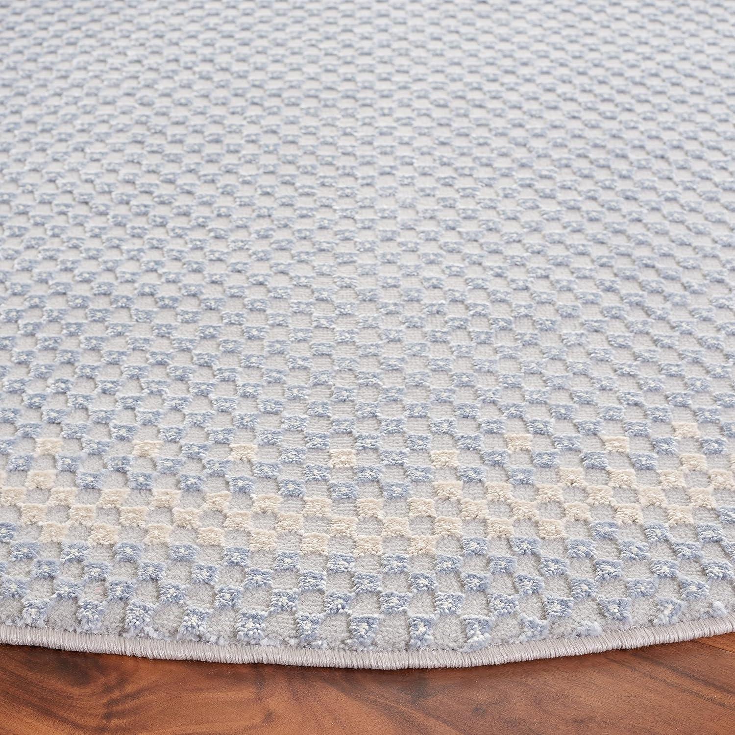 SAFAVIEH Continental Ermintrude Distressed Area Rug, Blue/Beige, 6'7" x 9'