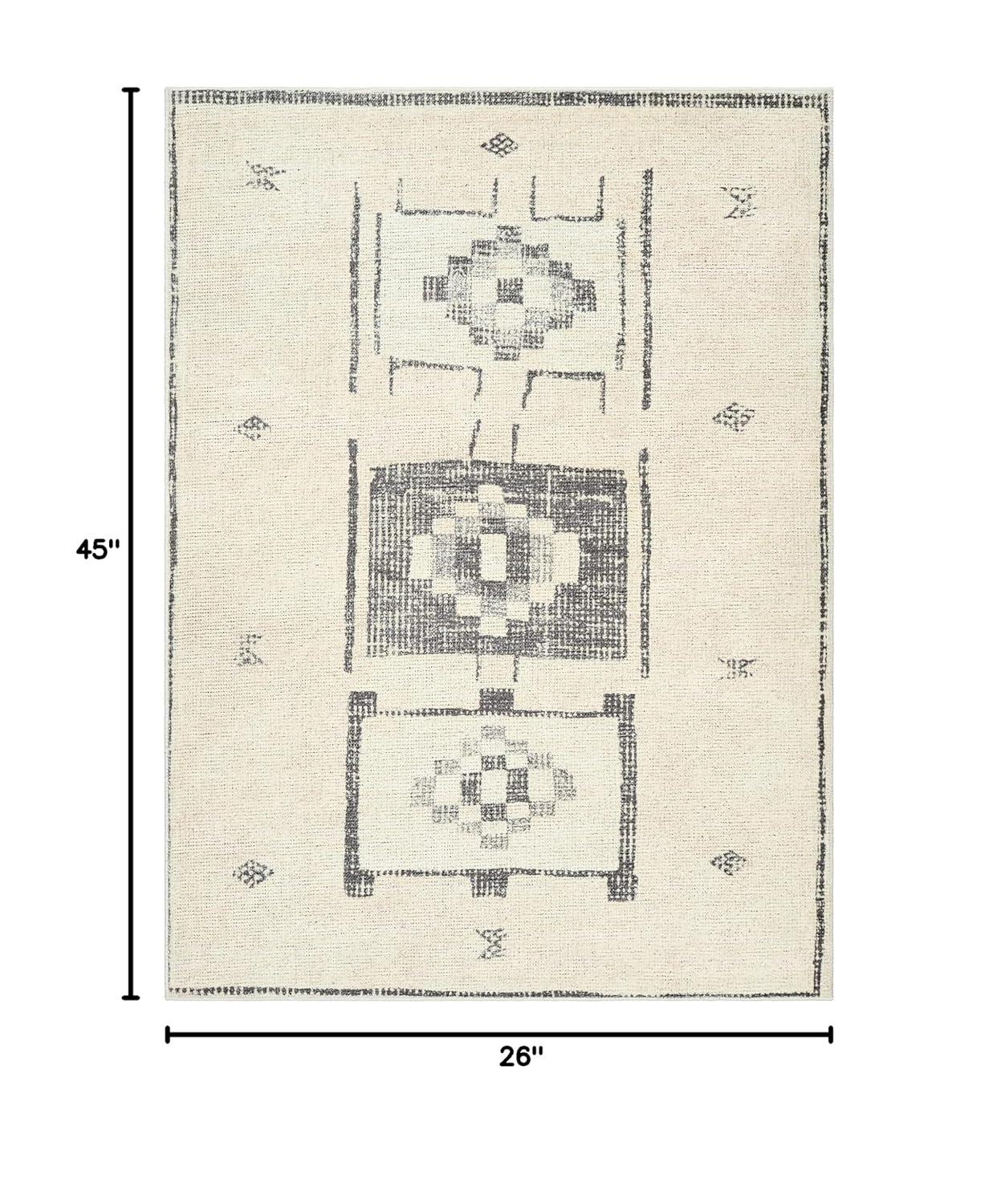 Becki Owens x Surya Solana Vintage Charcoal/Beige Area Rug