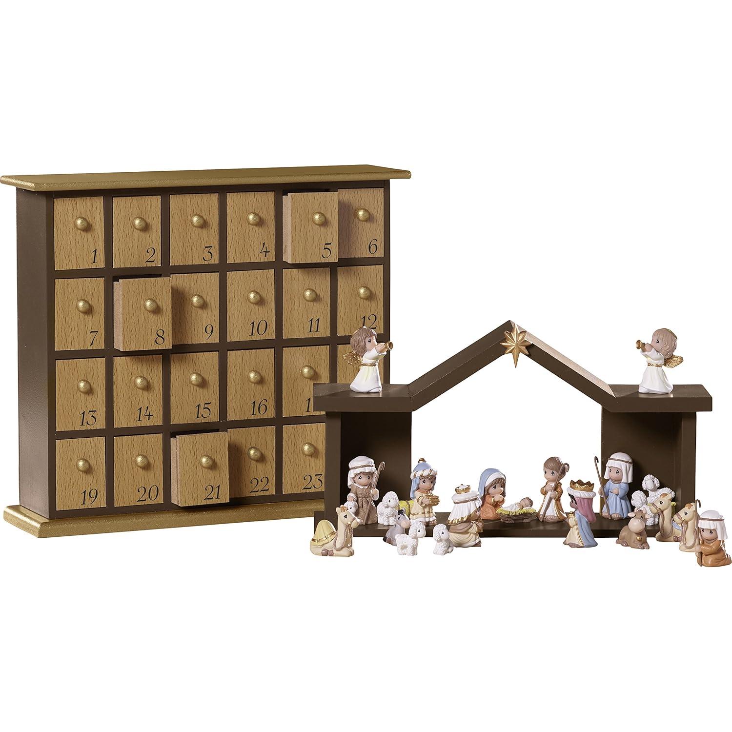 Precious Moments 26 Piece Nativity Advent Calendar Set