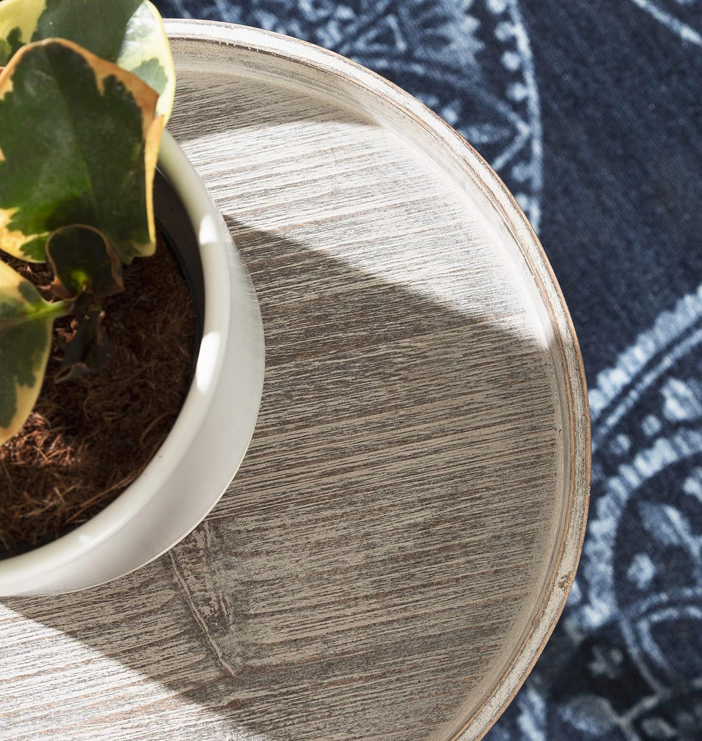 Kate and Laurel Bellport Square Wood Drink Table, 10x10x22, Gray