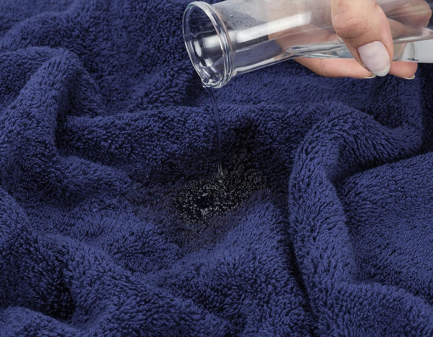 American Soft Linen Luxury 35x70 Jumbo Large Bath Towel, 100% Cotton Turkish Bath Towel Sheet, Navy Blue