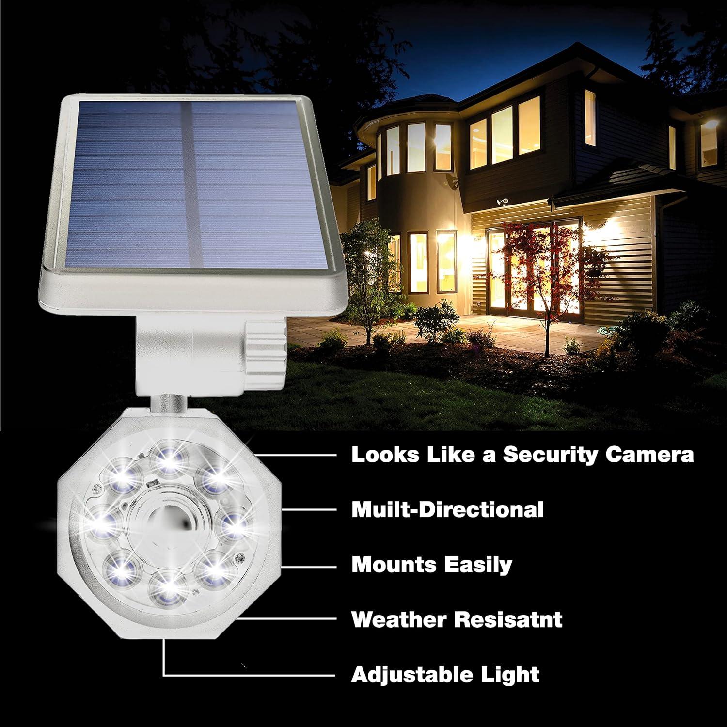 Bell + Howell Bionic Spotlight, 25 ft. Motion Sensor, Solar Sun Panels, Outdoor Lighting - White