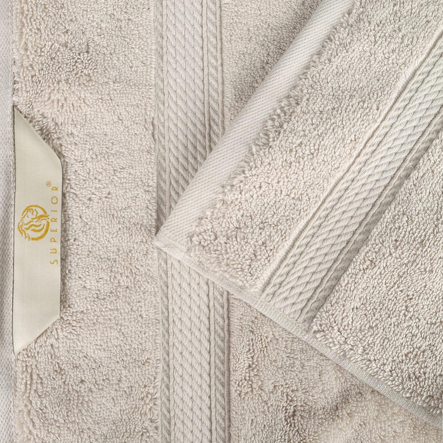 Ultra Soft Stone Egyptian Cotton 8-Piece Towel Set