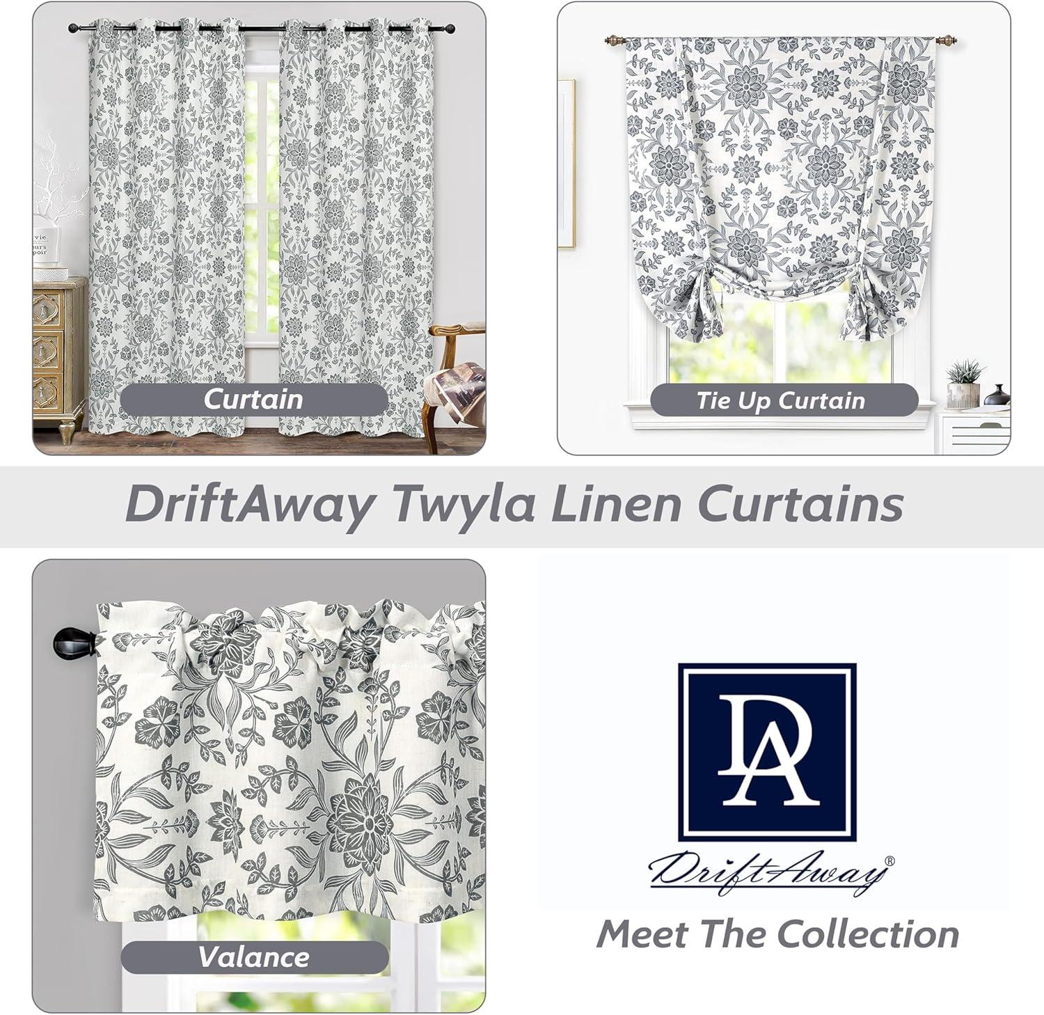 Twyla Floral Tailored 52'' W Window Valance