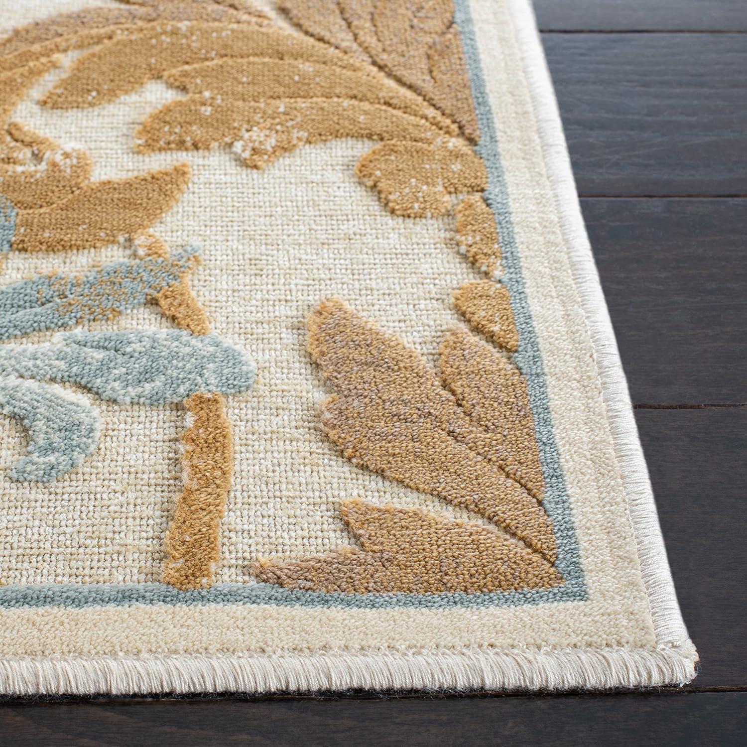 SAFAVIEH Paradise Azura Floral Area Rug, Cream, 5'3" x 7'6"