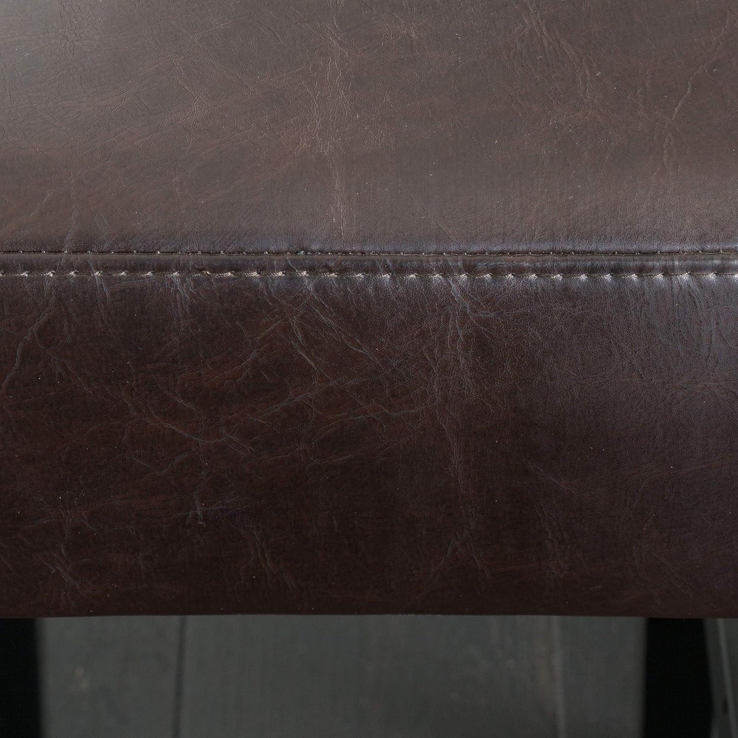 Christopher Knight Home Set of 2 Portman Backless Counter Height Barstools Brown: Upholstered, Wood Frame, 26" Seat Height