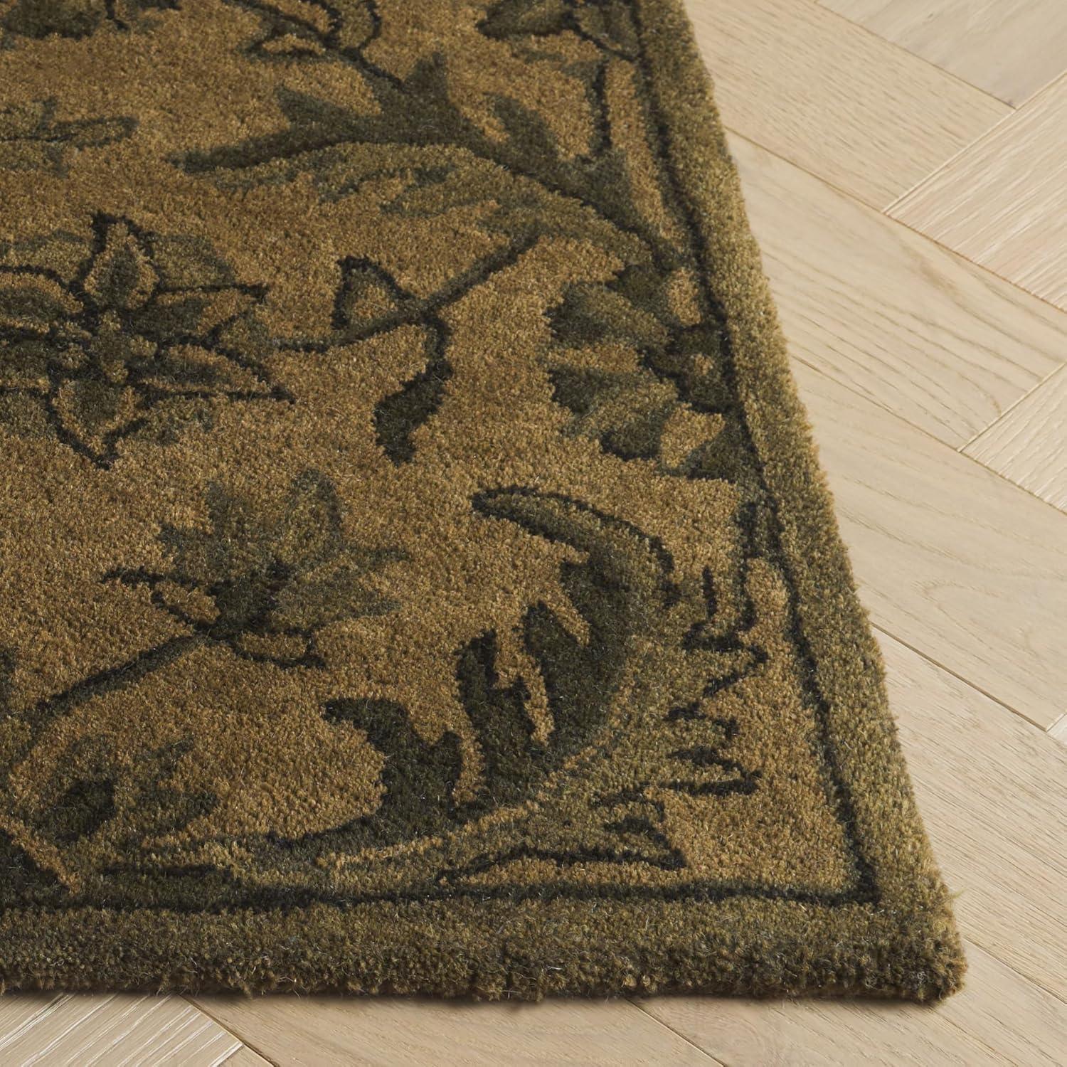 Antiquity AT824 Hand Tufted Indoor Area Rug - Olive/Green - 5'x8' - Safavieh