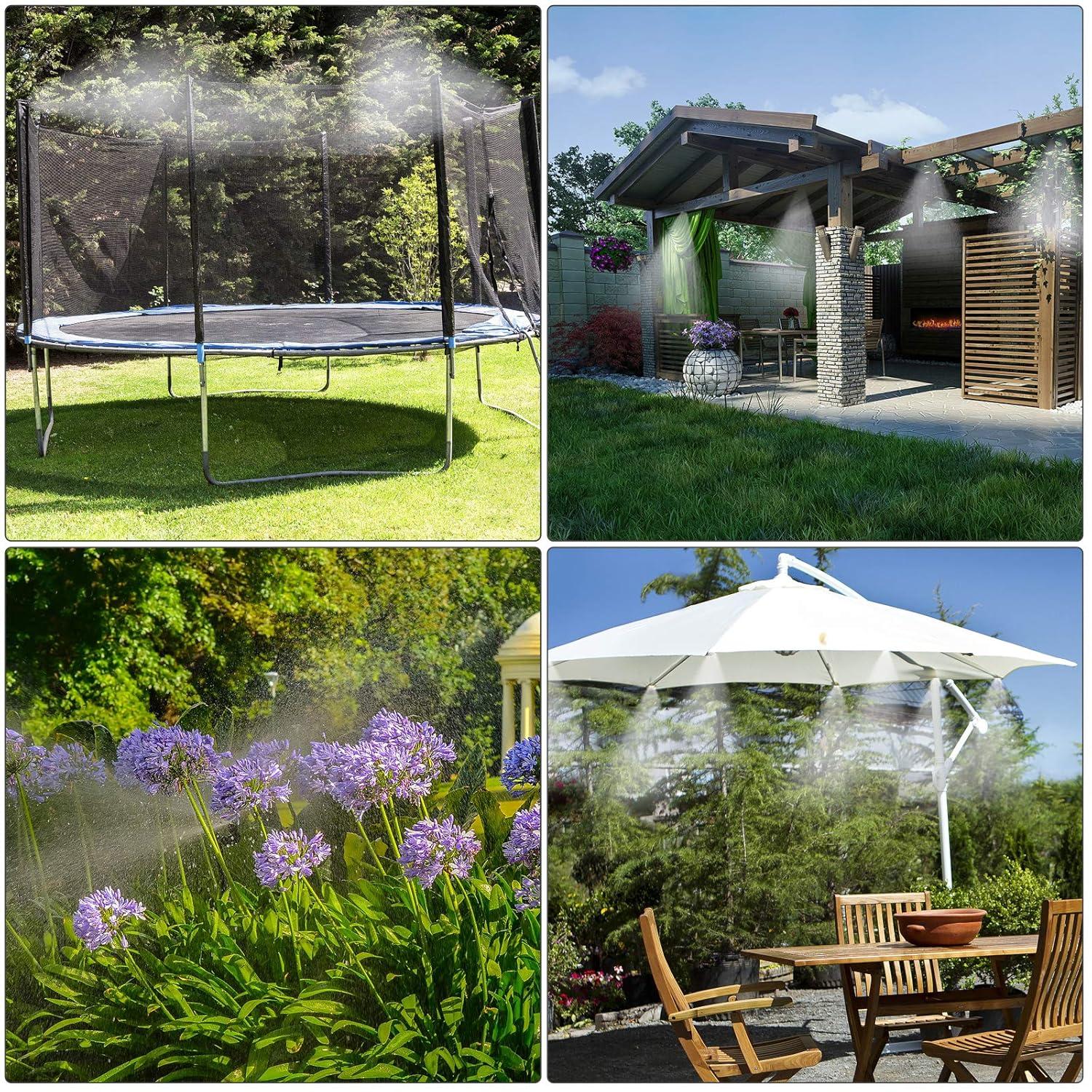 DIY Black Brass Patio Misting Kit with UV-Resistant Line