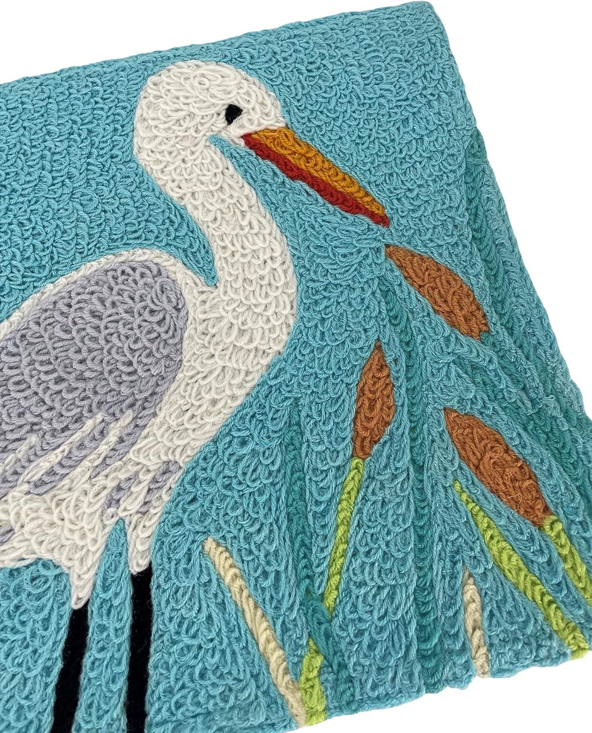 Jellybean JB-LCW012 20 x 30 in. Egret & Cattails Rug