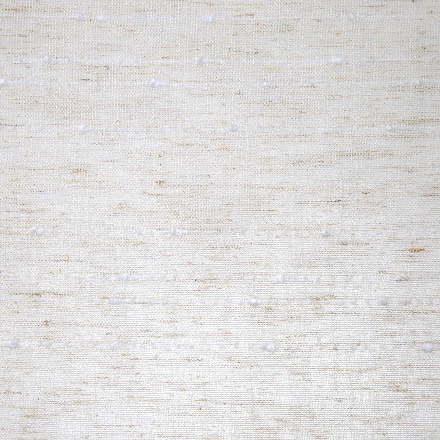 Clean Window Textured Slub Anti-Dust Striped Semi-Sheer Rod Pocket Curtain Panel