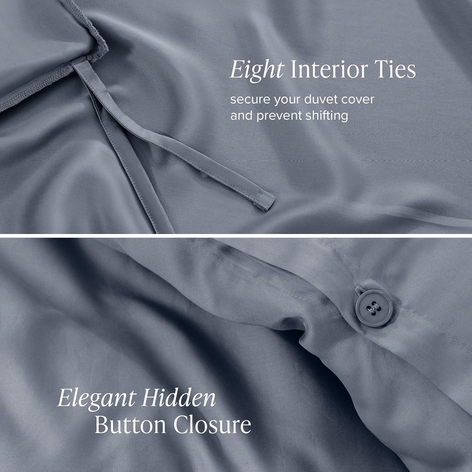 Full/Queen Indigo TENCEL™ Lyocell Duvet Cover Set by Bare Home