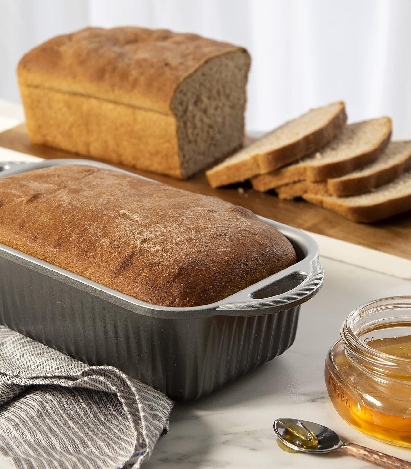 Classic Non-Stick Aluminum Loaf Pan with Handles