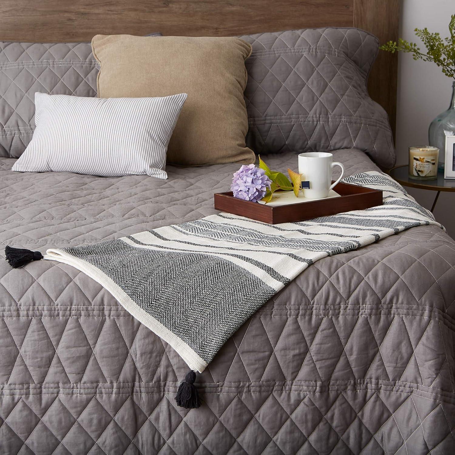 Design Imports Throws Chevron Print Hand Woven Throw Blanket