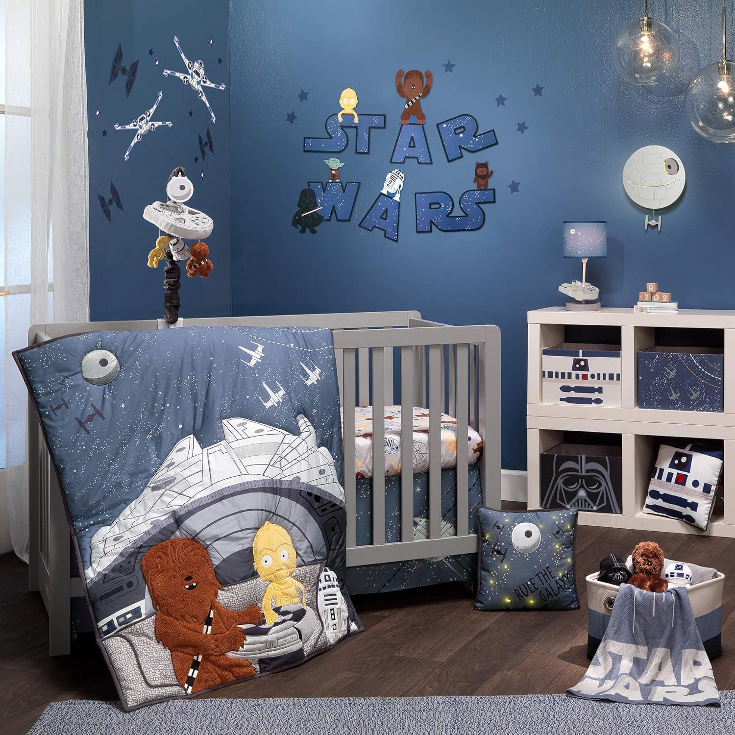 Gray LED Light-Up Death Star Wall Decor for Nursery