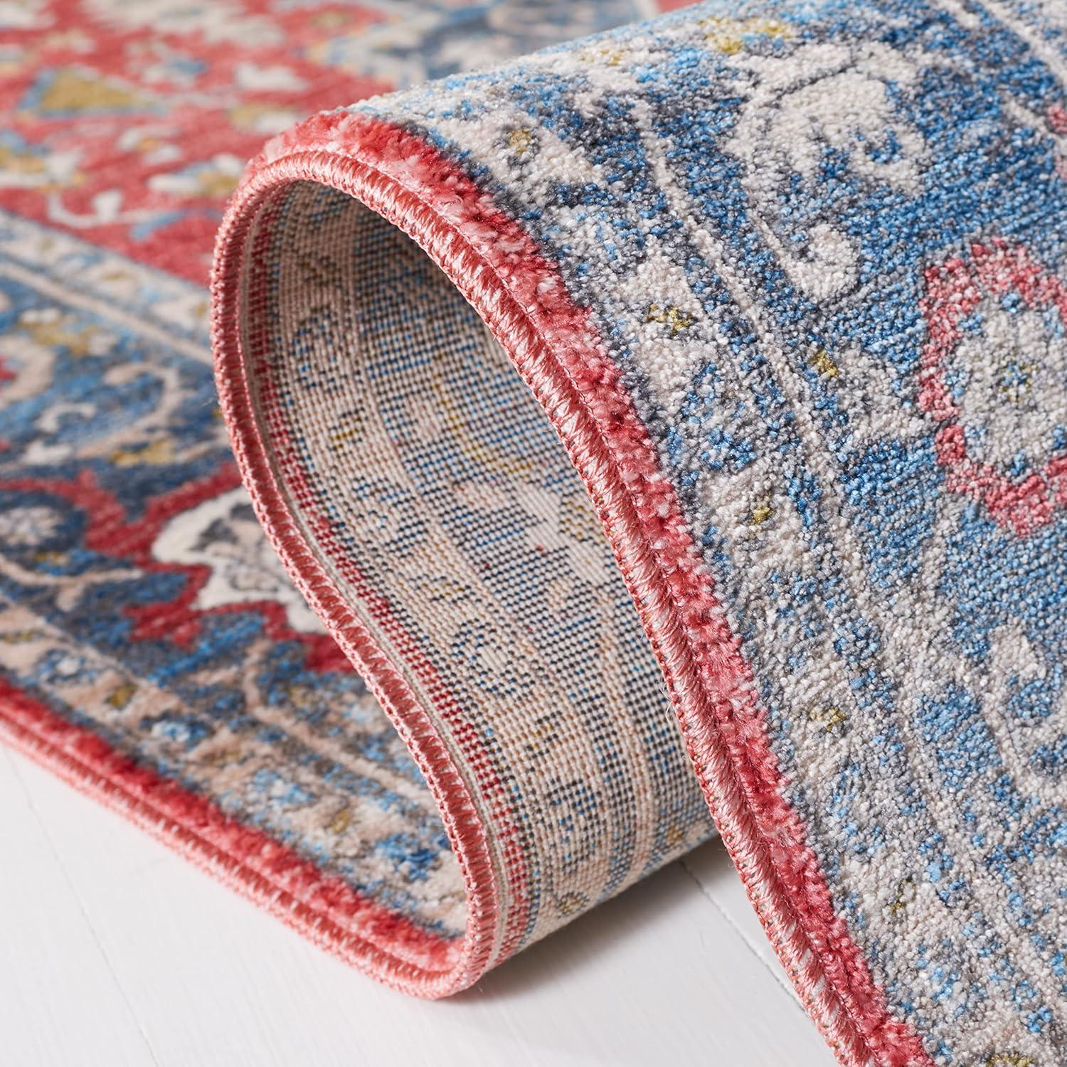 Vintage Persian VTP479 Power Loomed Area Rug - Red/Blue - 8'x10' - Safavieh.