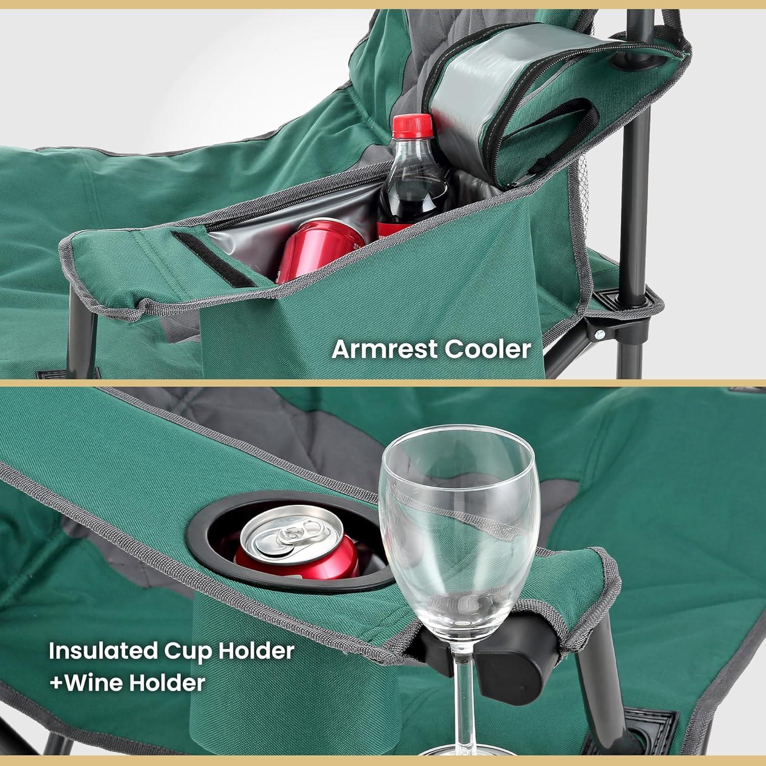 Folding Camping Chair with Cushions