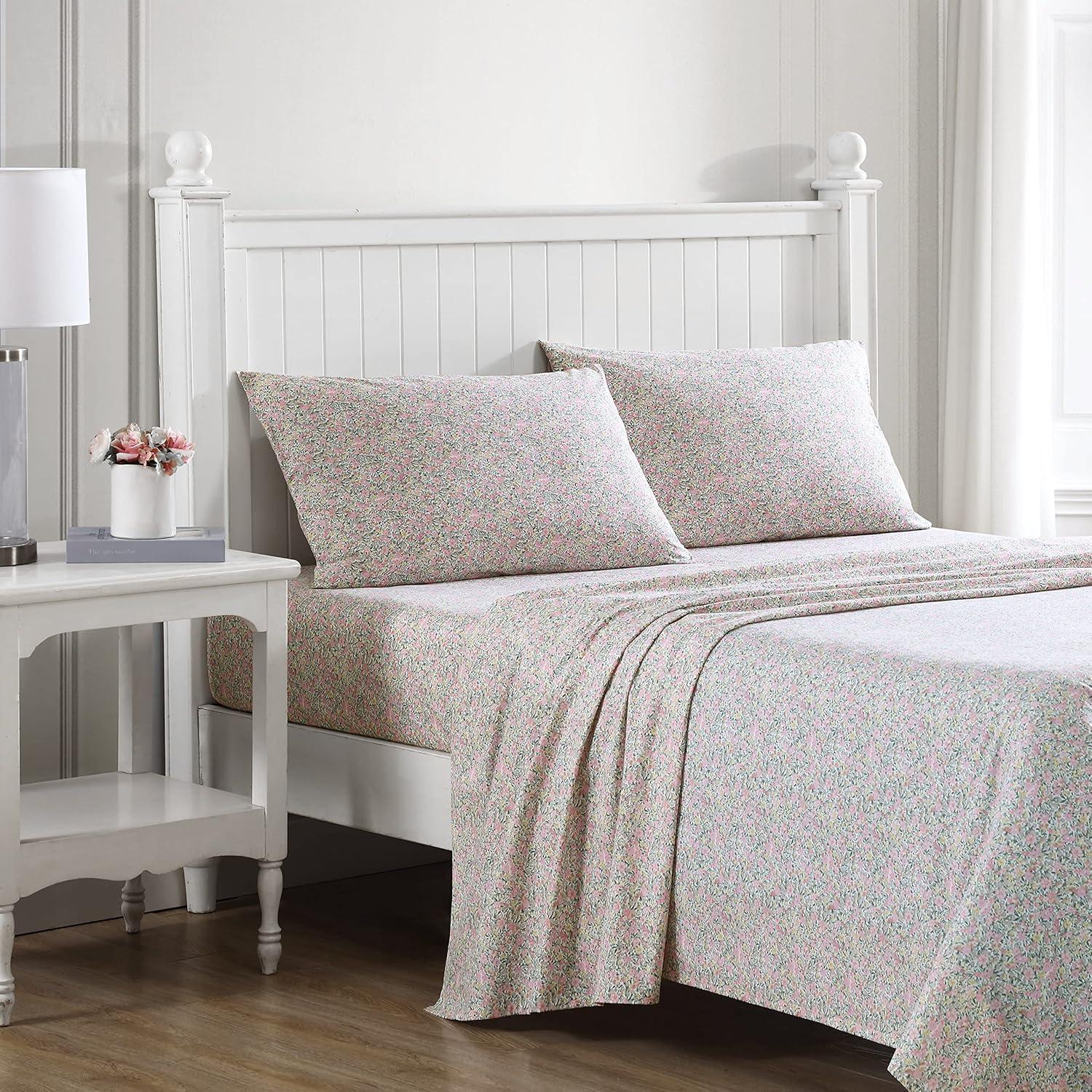 Laura Ashley Printed Cotton Percale Pillowcase Set