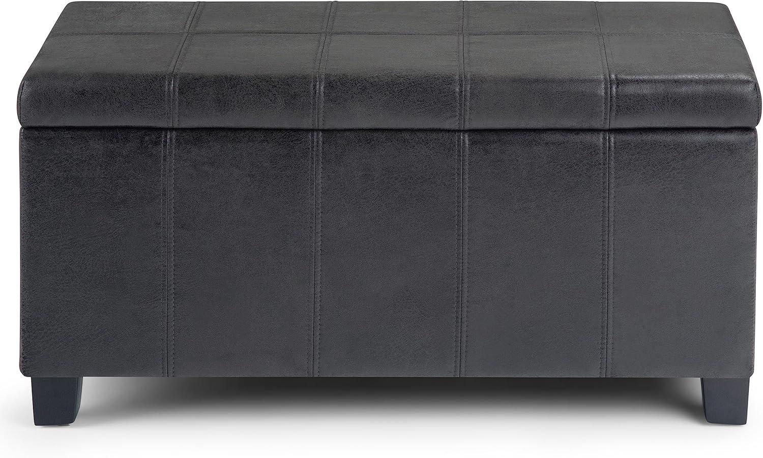 Simpli Home Dover Storage Ottoman Bench,Assembled