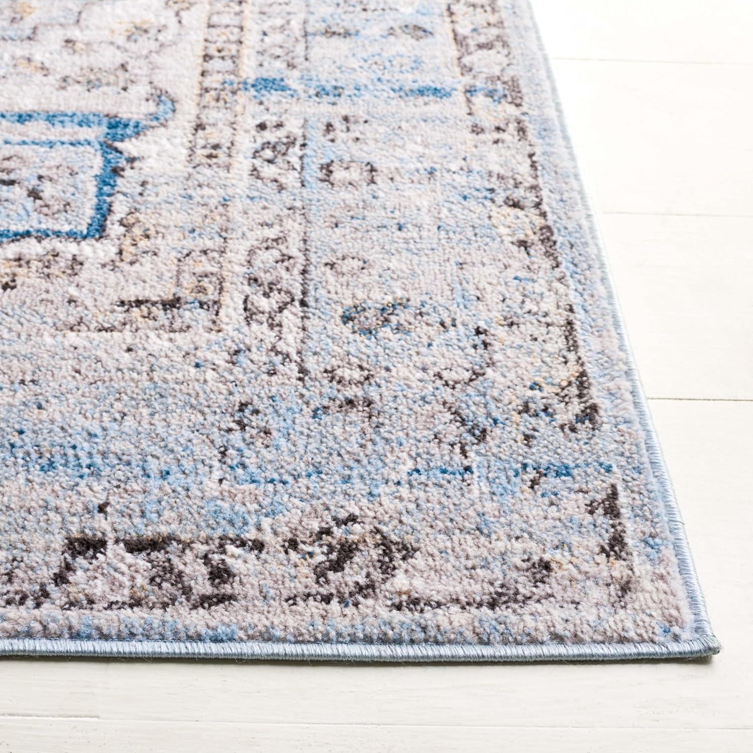 Isabella ISA936 Power Loomed Area Rug - Light Blue/Cream - 8'x10' - Safavieh