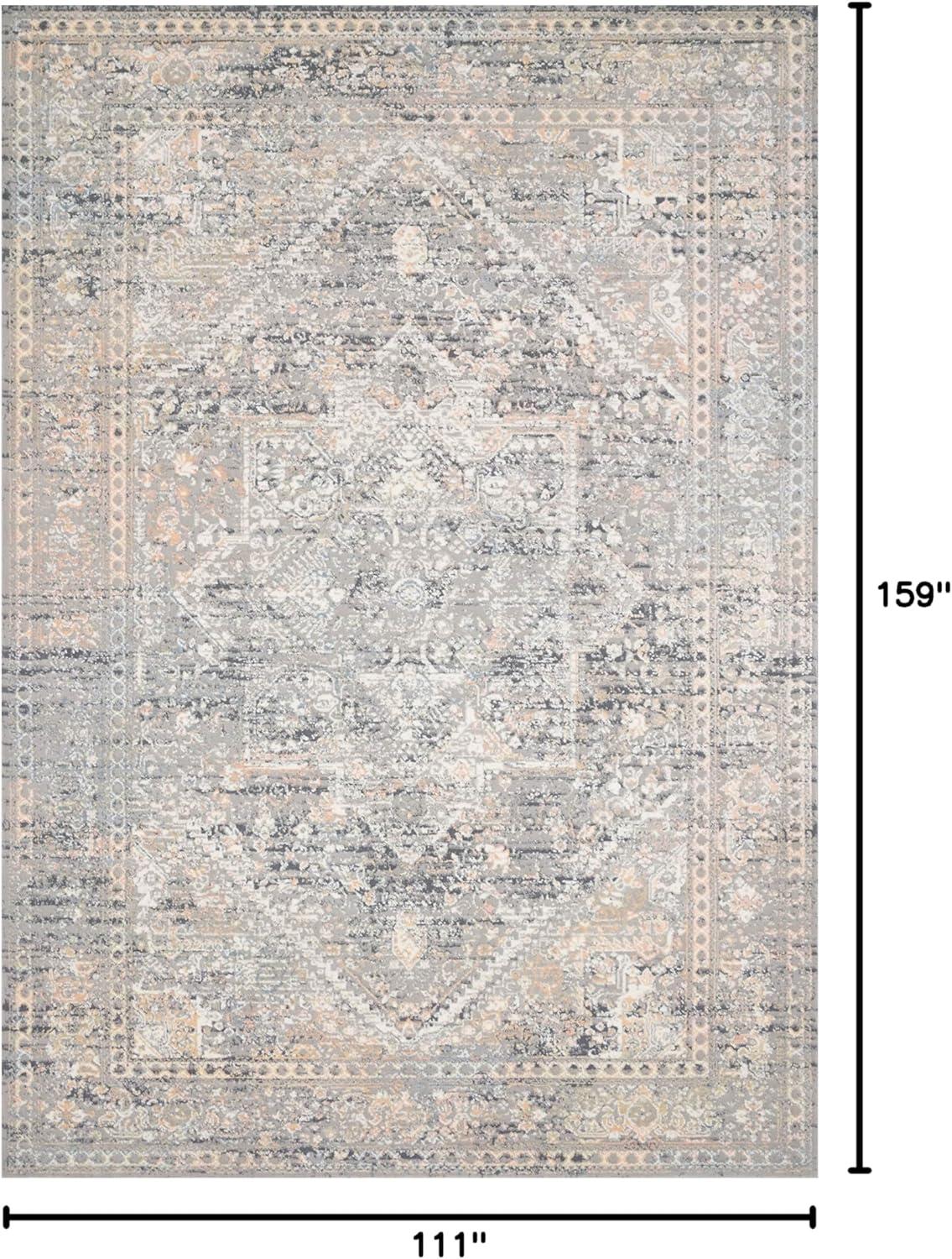 Lucia Transitional Gray Synthetic Large Area Rug - 9'3" x 13'3"