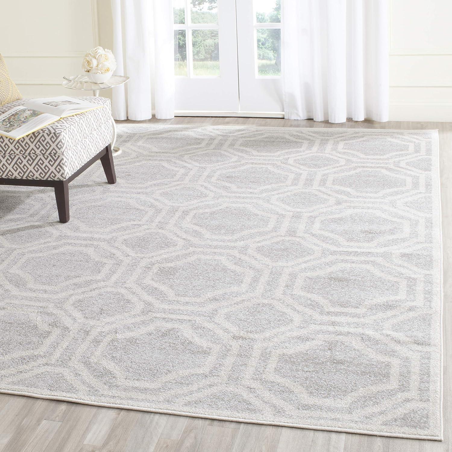Amherst AMT411 Power Loomed Area Rug - Light Grey/Ivory - 8'x10' - Safavieh.