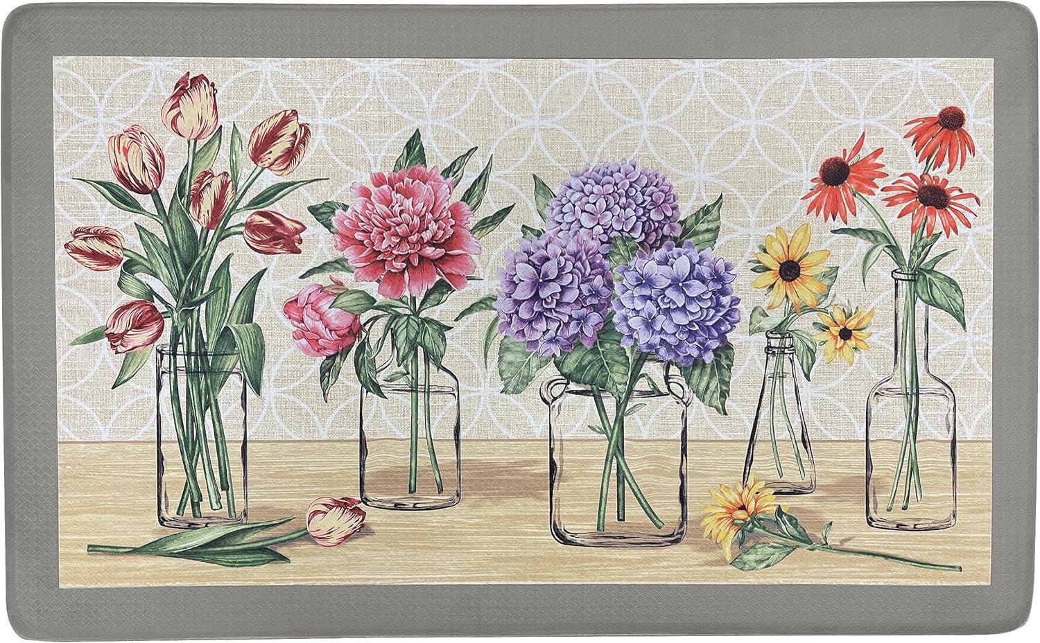 Achim Anti Fatigue Mat 18x30 - Garden Blooms, Multi-Color