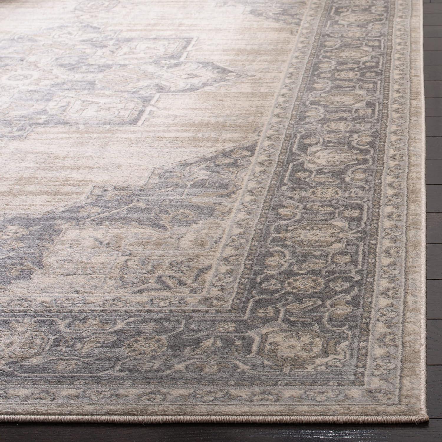 SAFAVIEH Brentwood Jameson Floral Bordered Area Rug, 12' x 15', Cream/Grey