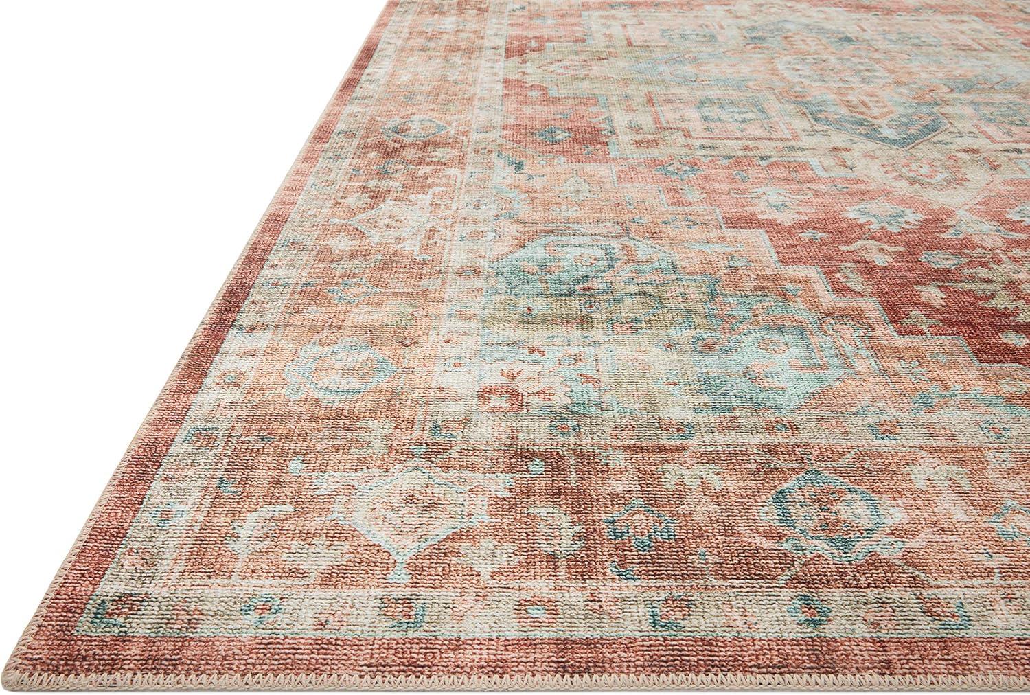 Loloi II Heidi Collection HEI-01 Terracotta / Aqua, Oriental Area Rug 2'-6" x 9'-6"