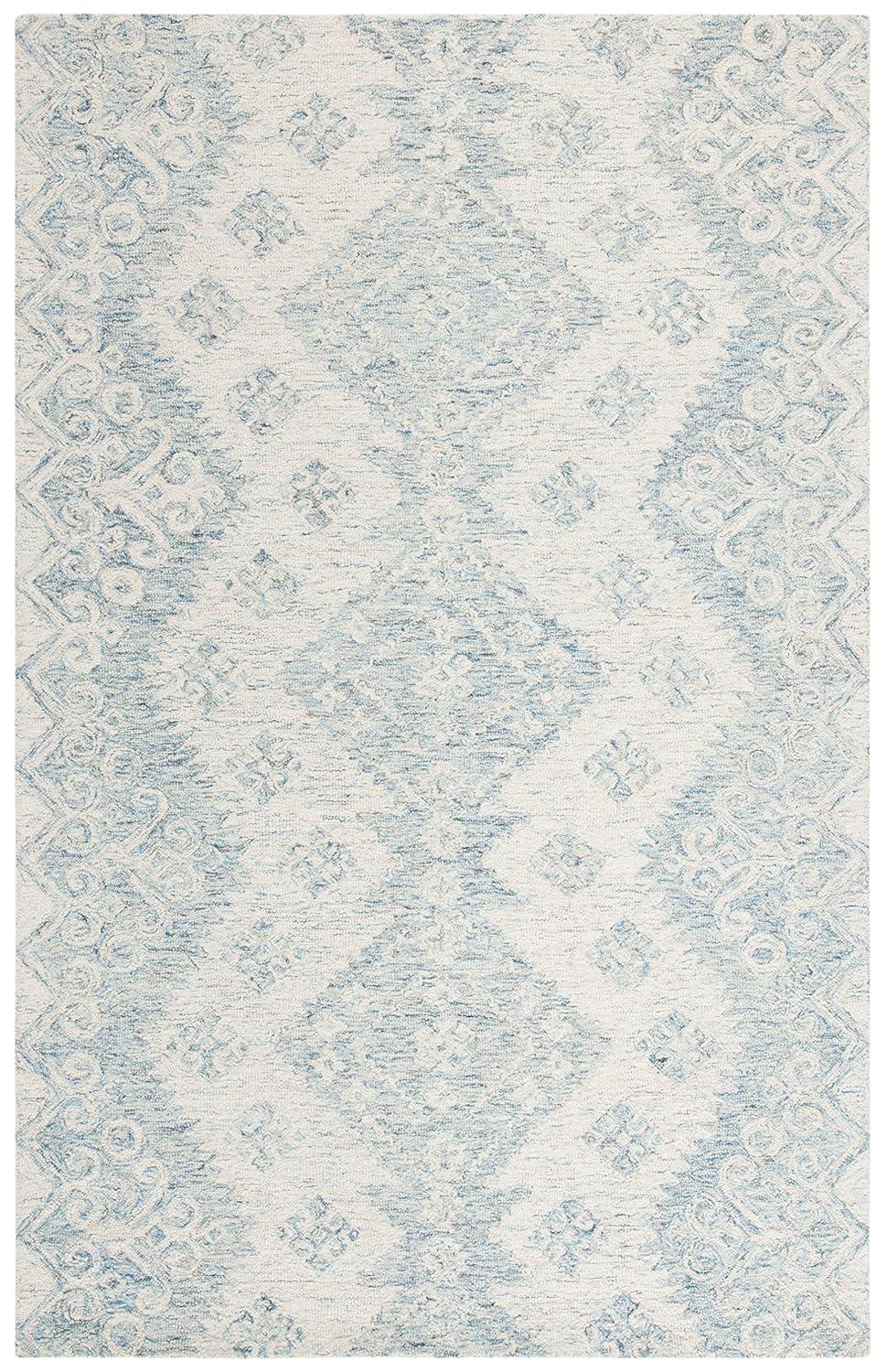 Micro-Loop MLP951 Hand Tufted Indoor Accent Rug - Ivory/Blue - 2'3"x4' - Safavieh
