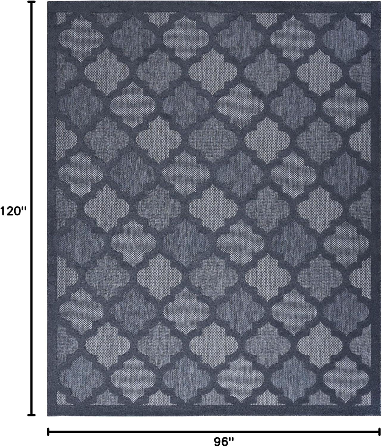 Nourison Easy Care 8' x 10' Navy Blue Indoor/Outdoor Rug