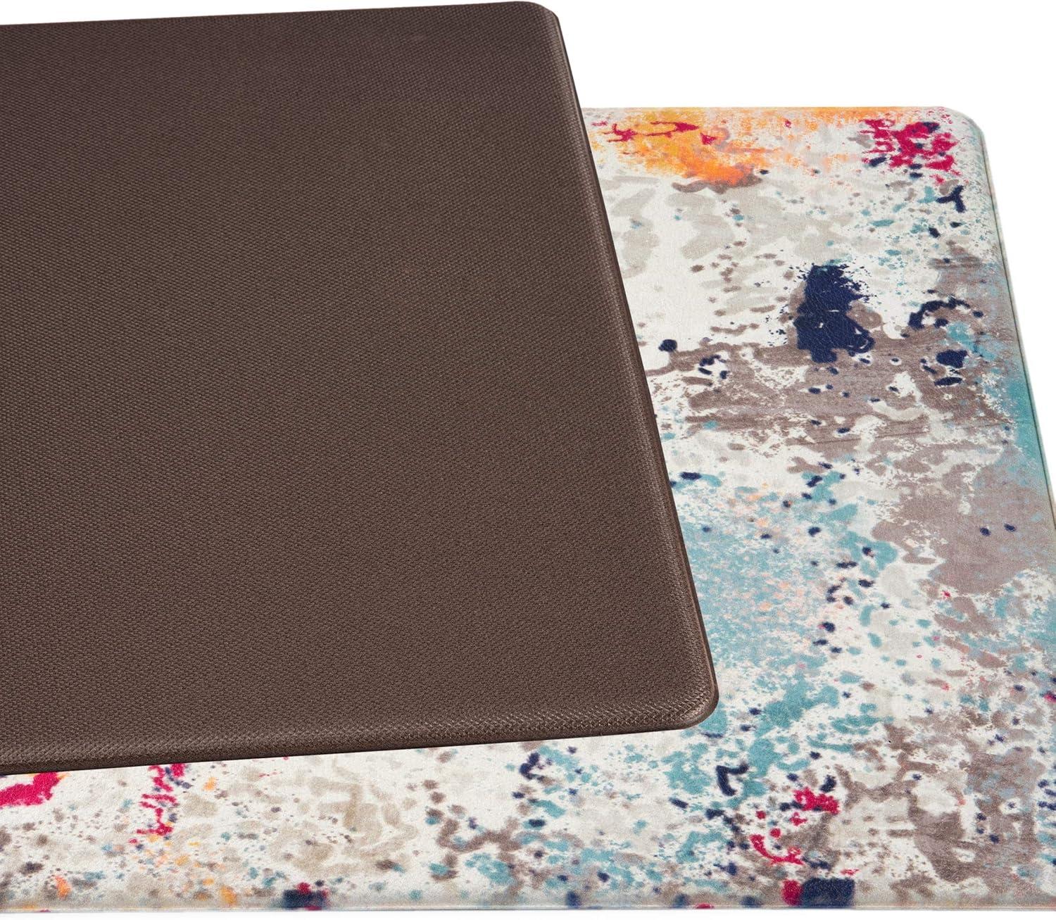 World Rug Gallery Modern Abstract Anti Fatigue Standing Mat - Multi 18"x30"