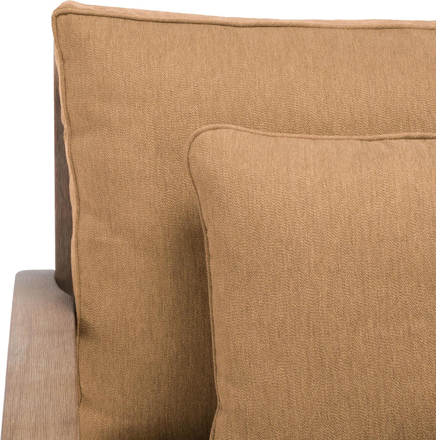 SAFAVIEH Couture Martinique Coastal Eucalyptus Wood Solid Armchair, Natural/Grey