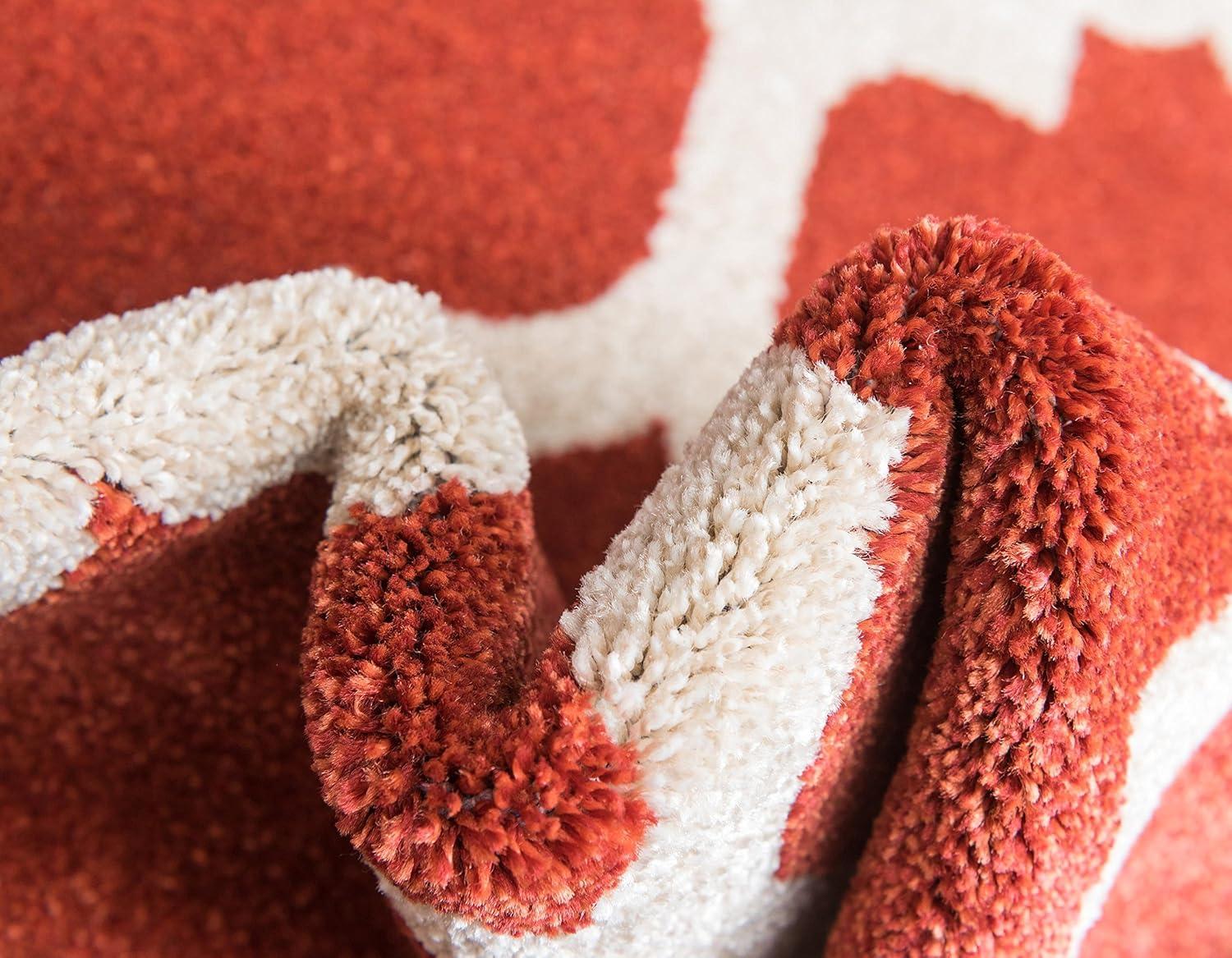 Elegant Terracotta Trellis 7' x 10' Indoor Rug - Stain-resistant and Easy Care