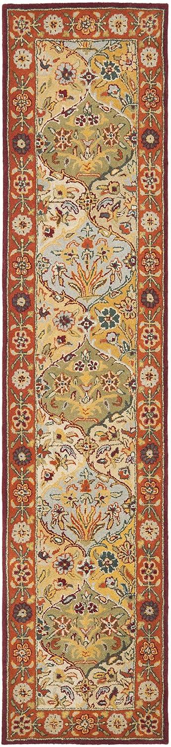 Heritage HG510 Hand Tufted Runner Rug - Multi/Red - 2'3"x10' - Safavieh.