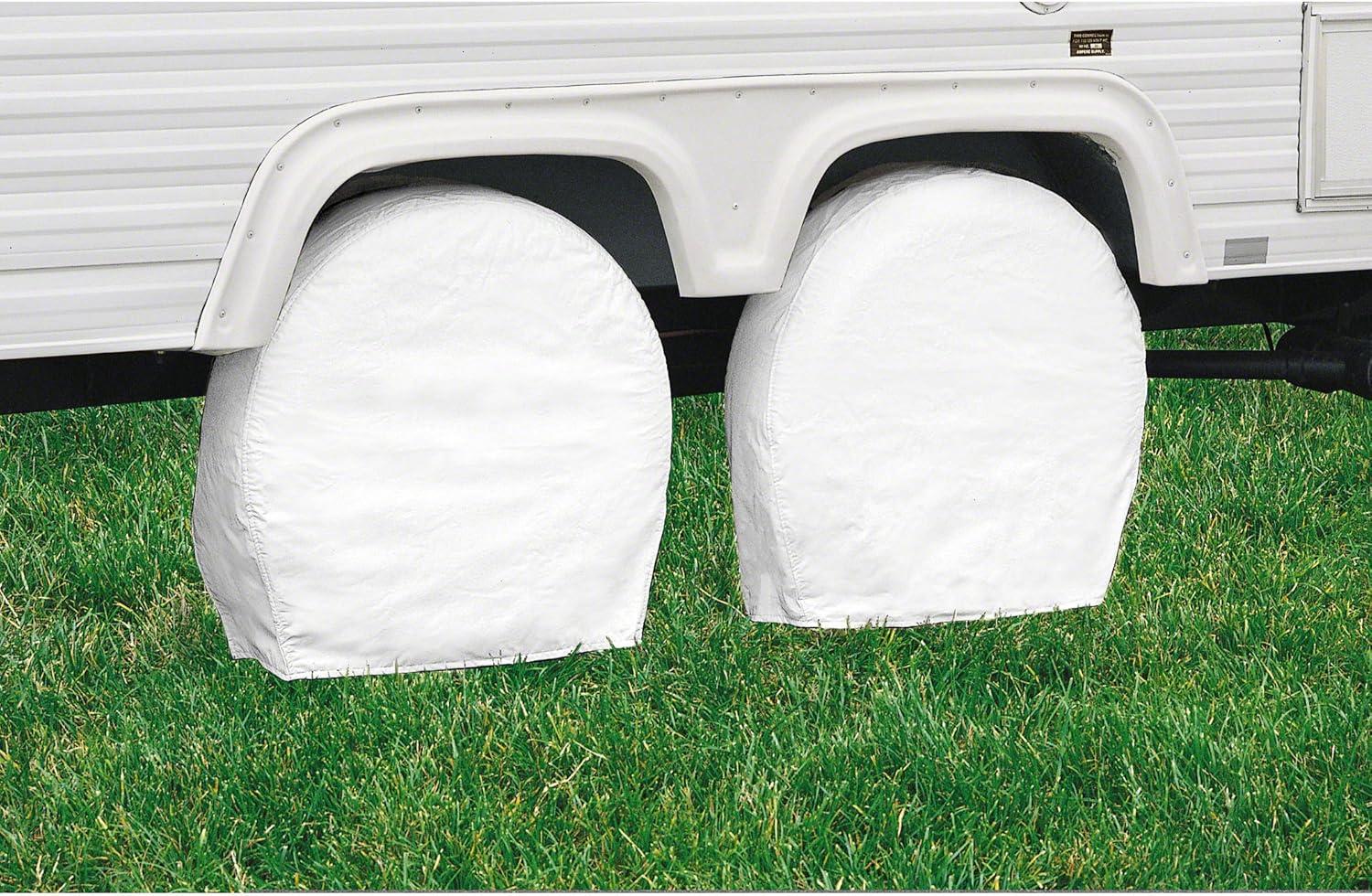 Classic Accessories Over Drive RV Wheel Covers, Wheels 27" - 30" Dia, 8.75" Tire Width, White