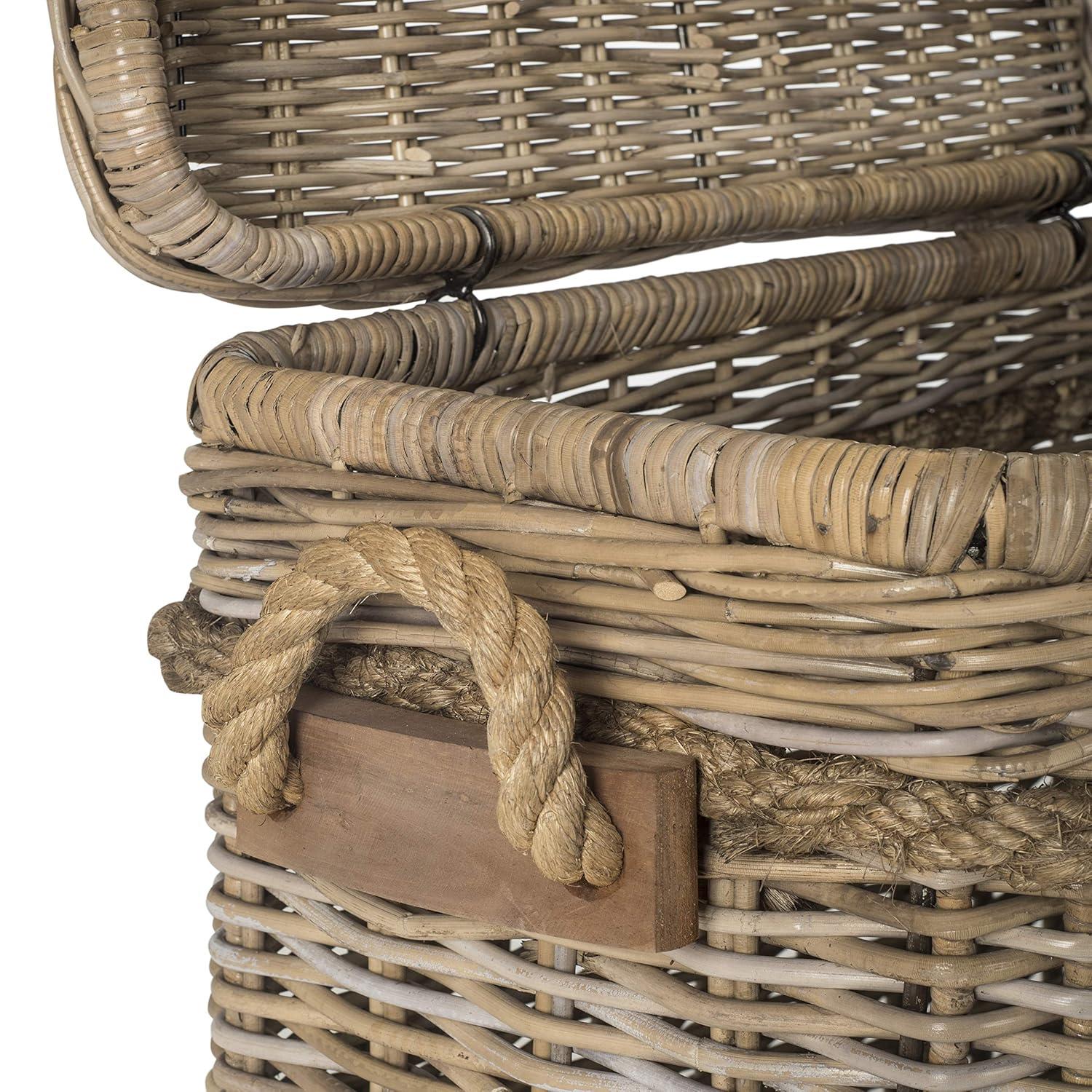 Sidonie Wicker Hamper - Brown - Safavieh