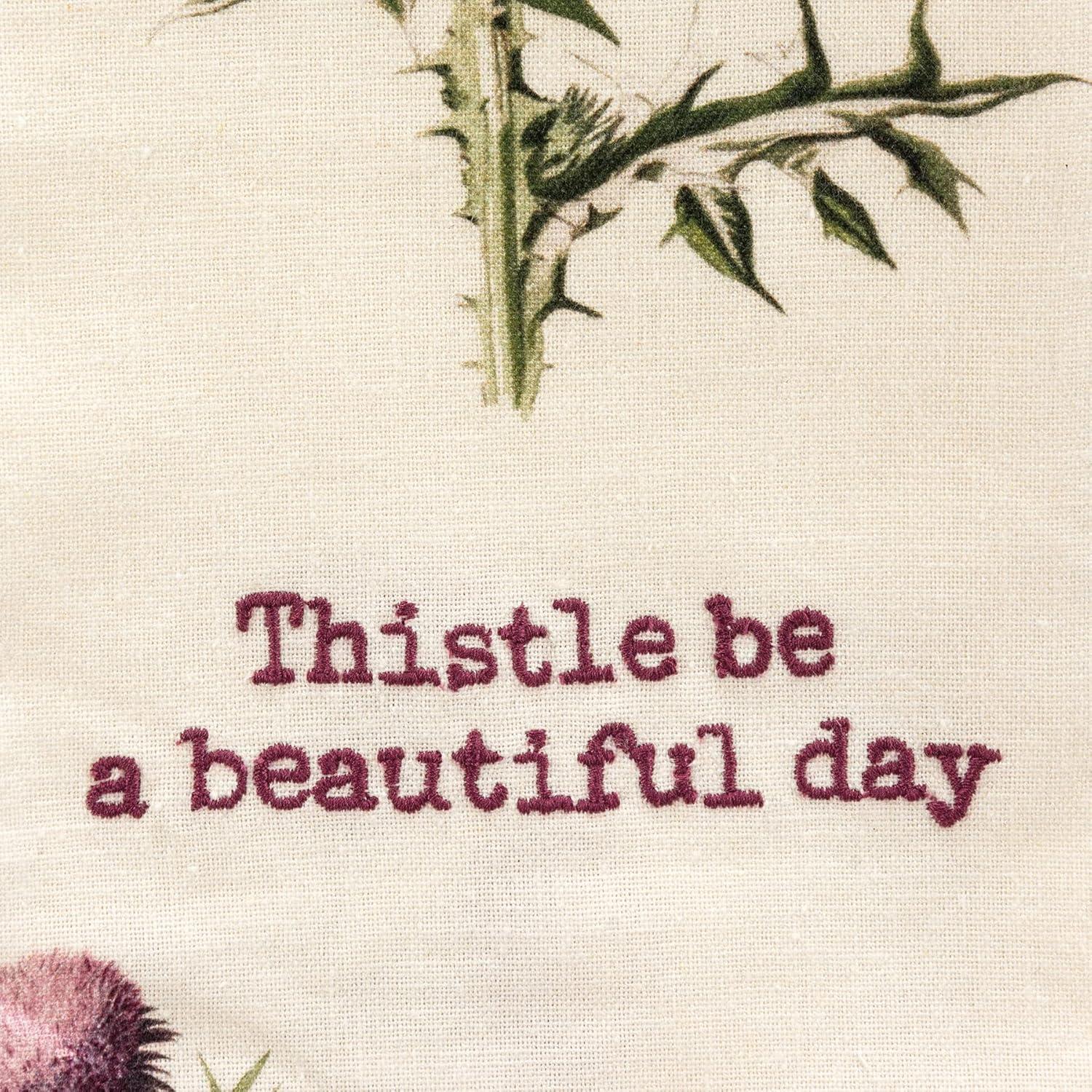 Primitives by Kathy 112011 Kitchen Towel Thistle Be A Beautiful Day, 28-inch, Cotton Linen