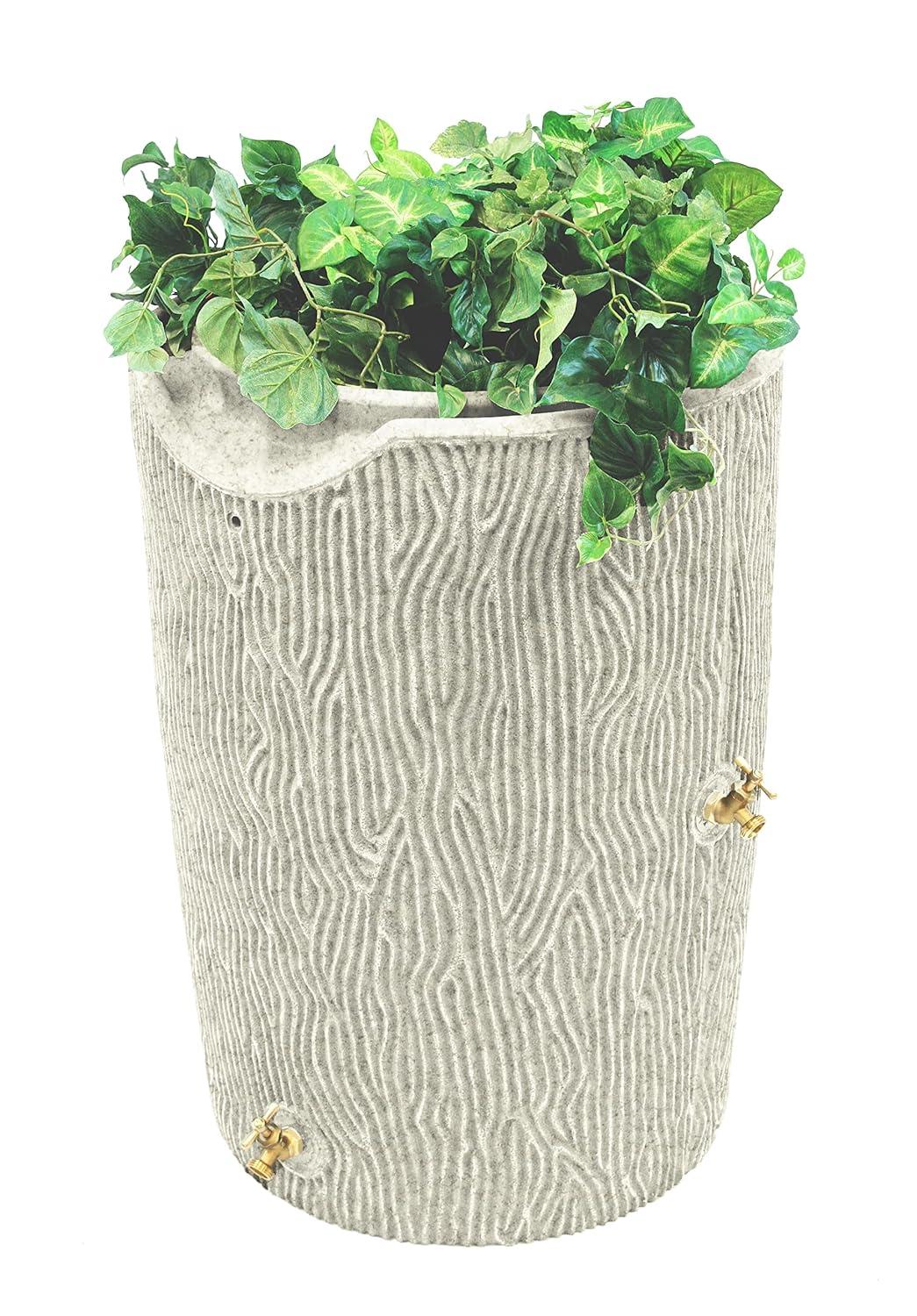 Good Ideas Good Ideas 50 Gallons Plastic Drainable Dual Overflow Planter Rain Barrel