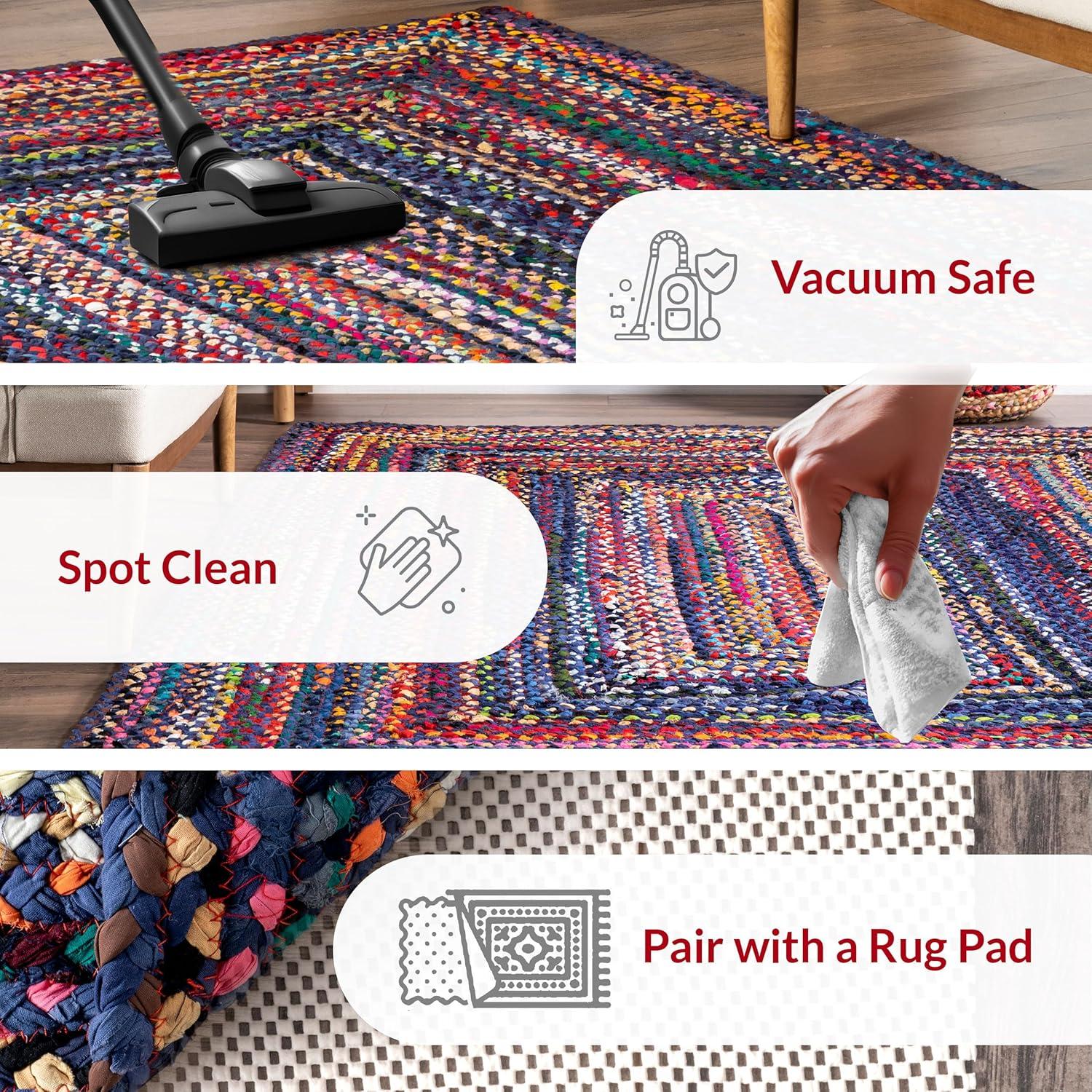 Nuloom Tammara Bohemian Hand Braided Indoor Area Rug, Runner 2' 6" x 10', Blue