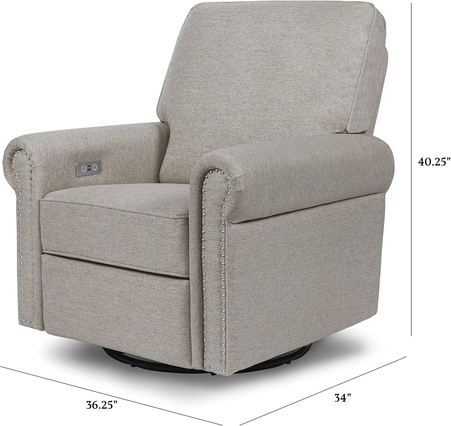 Namesake Linden Electronic Recliner and Swivel Glider in Eco-Performance Fabric with USB port & Reviews | Birch Lane