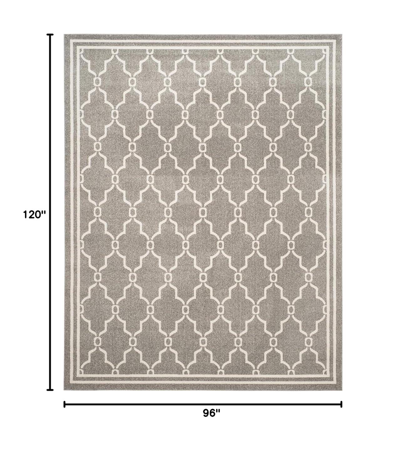 Amherst AMT414 Power Loomed Indoor Area Rug - Dark Grey/Beige - 8'x10' - Safavieh