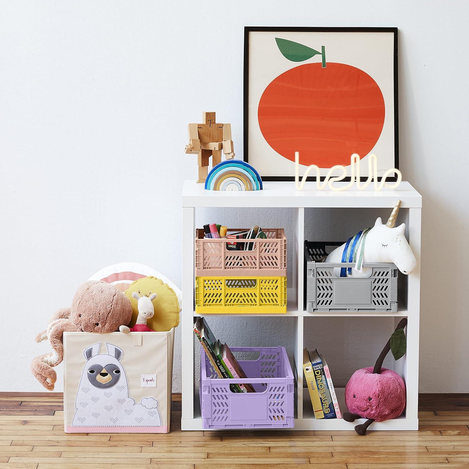 3 Sprouts 3 Sprouts - Recycled Plastic Crates - Pack of 2 - Sand