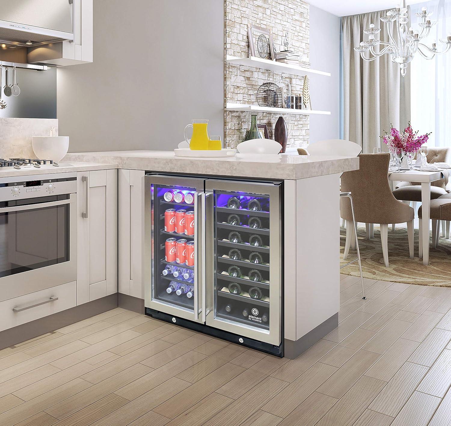 Vinotemp Connoisseur Series Dual-Zone 30" Wine and Beverage Cooler