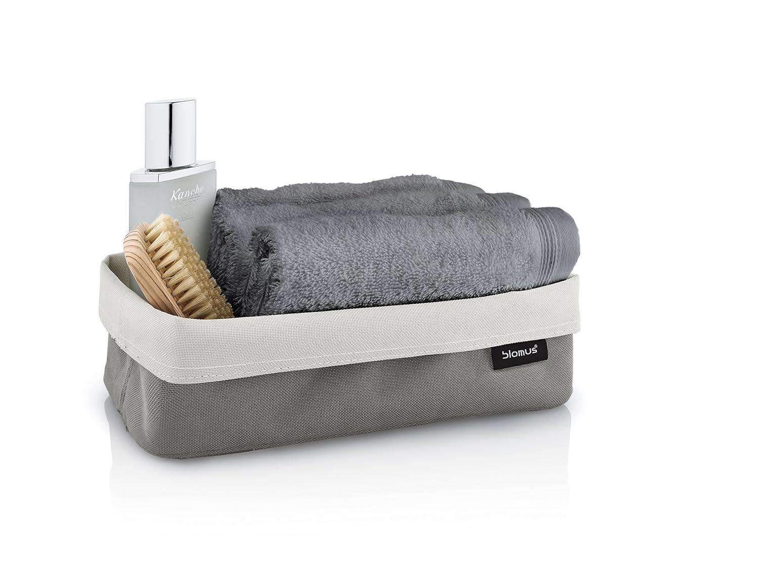 Blomus 68898 Reversible Storage Basket- Sand/Taupe