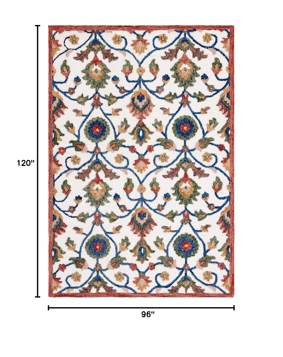 Blossom BLM562 Hand Tufted Area Rug - Ivory/Green - 8'x10' - Safavieh.