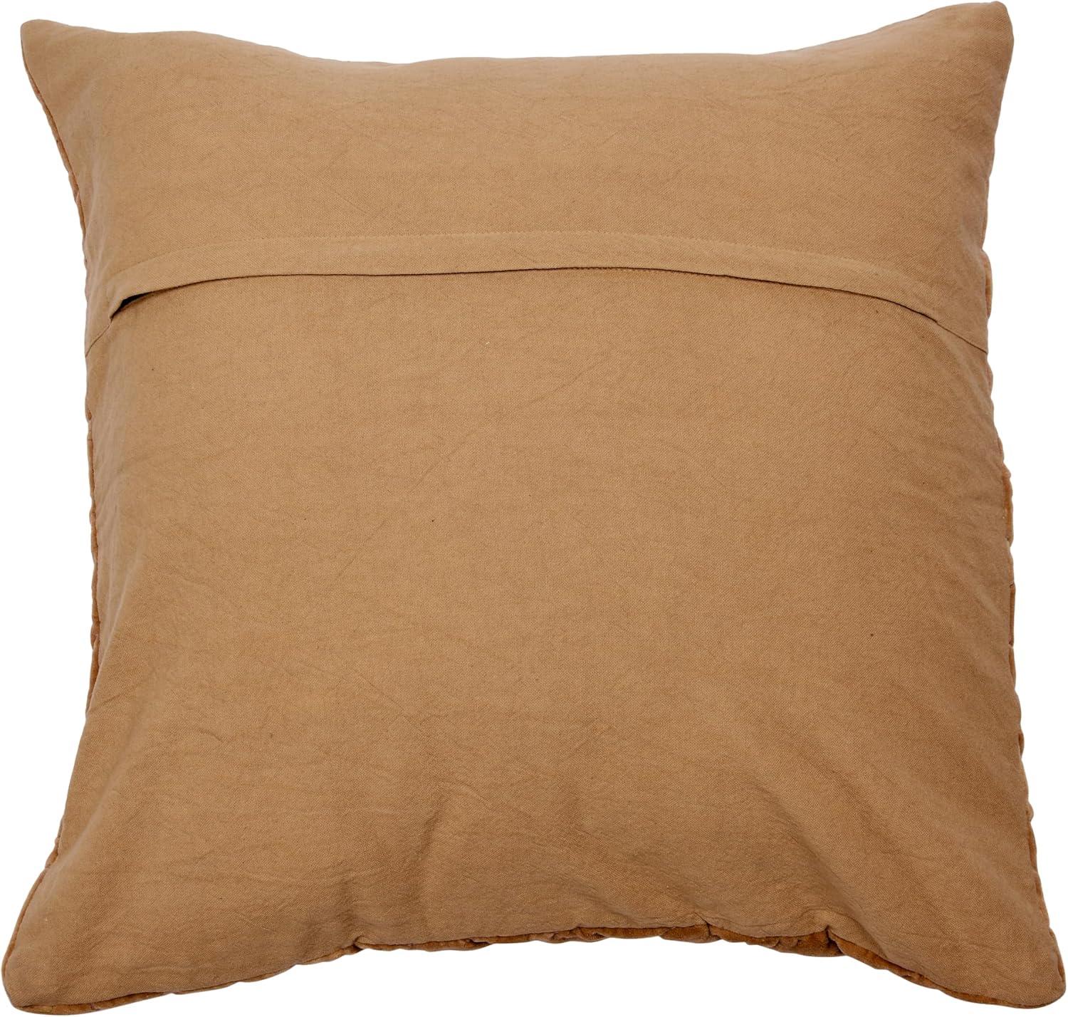 Creative Co-Op 20" Square Quilted Velvet Pillow Cover