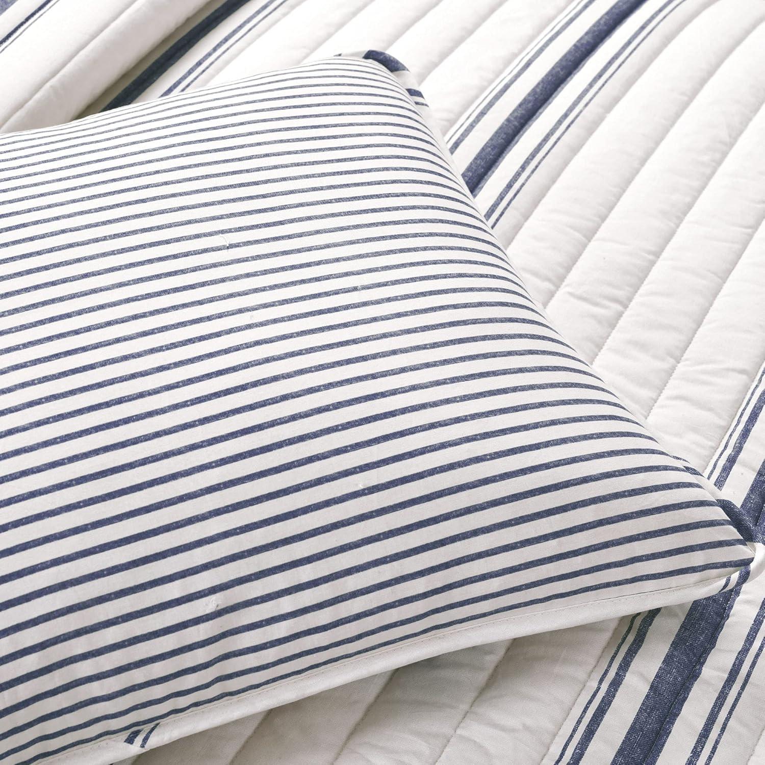 Birch Lane™ Gilroy Farmhouse / Country Cotton Striped Quilt Set