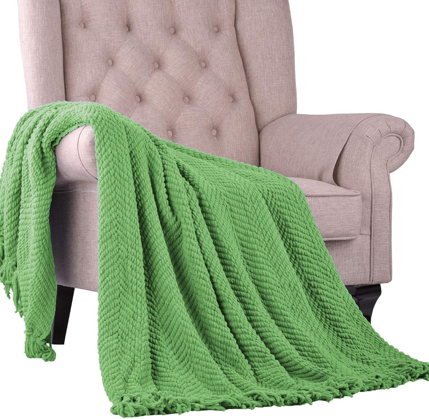 Home Soft Things Tweed Knitted Throw Blanket