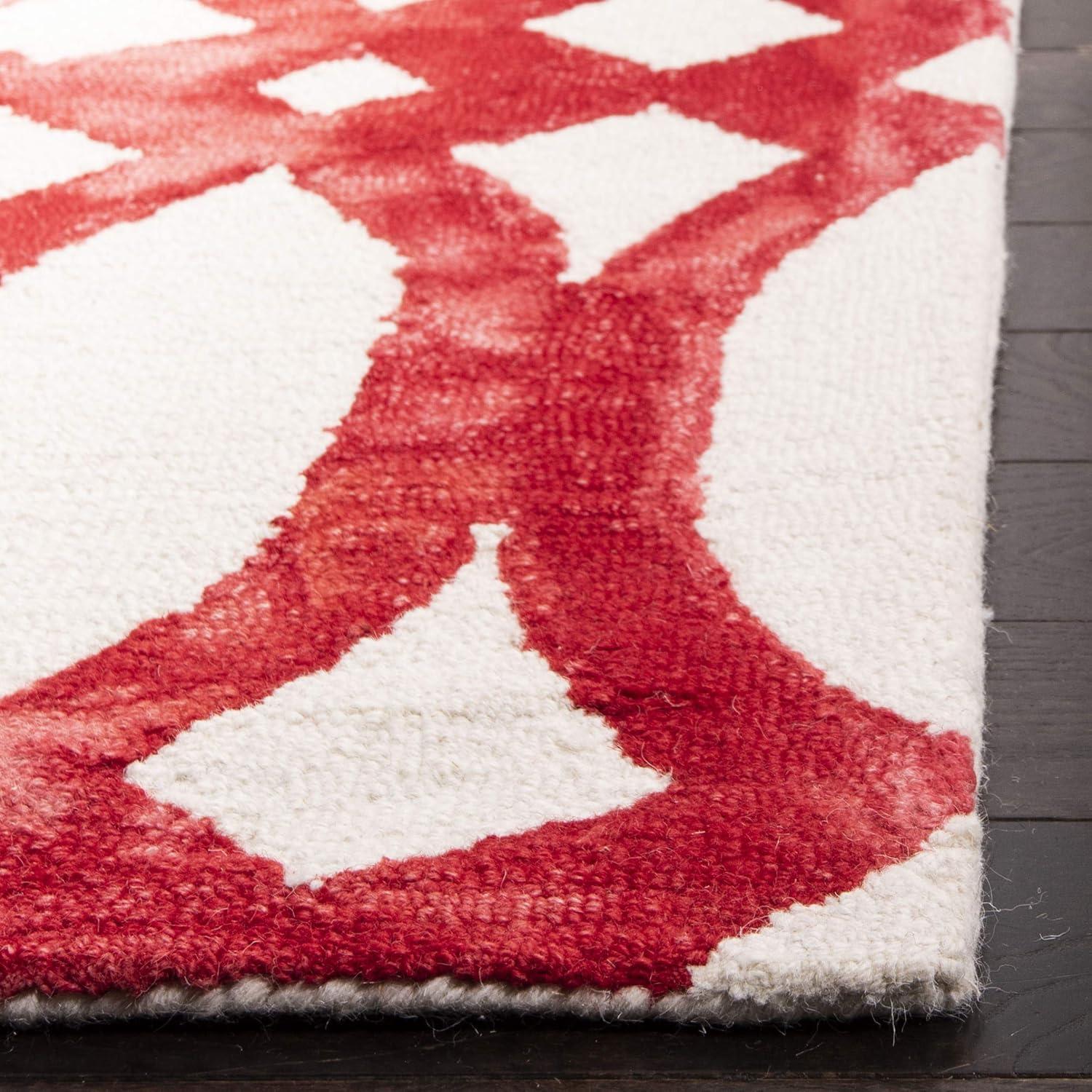 Dip Dye DDY675 Hand Tufted Accent Rug - Ivory/Red - 2'x3' - Safavieh.