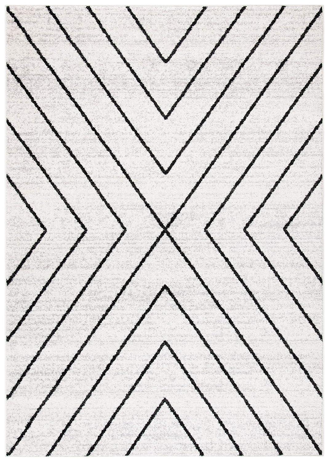 Adirondack ADR251 Machine Made Indoor Area Rug - Ivory/Grey - 10'x14' - Safavieh